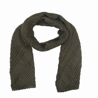 Designer Crush Diamond Studded Stole - Cedar Brown